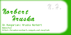 norbert hruska business card